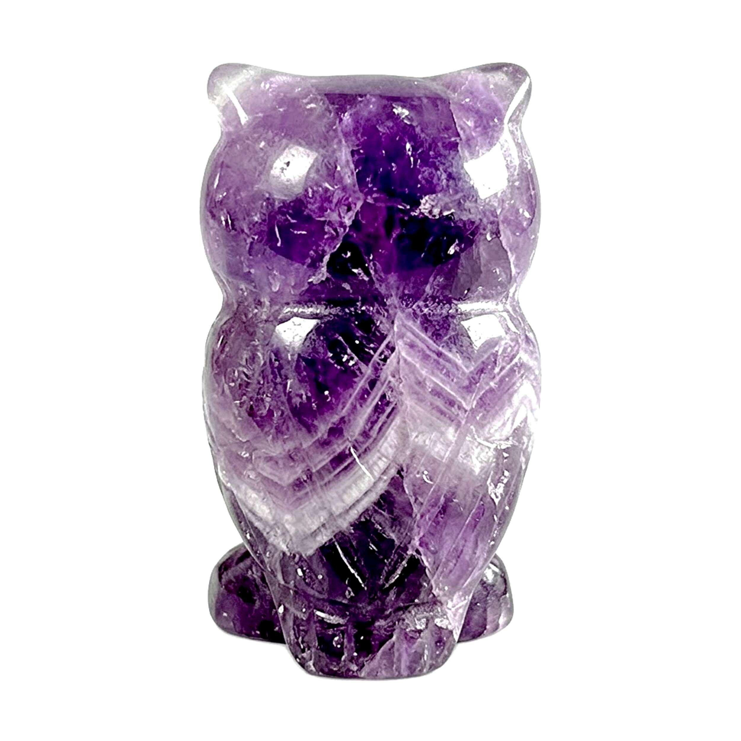 Saturday, May 23rd NEW They Serpentine Owl Carvings on Amethyst main image 1