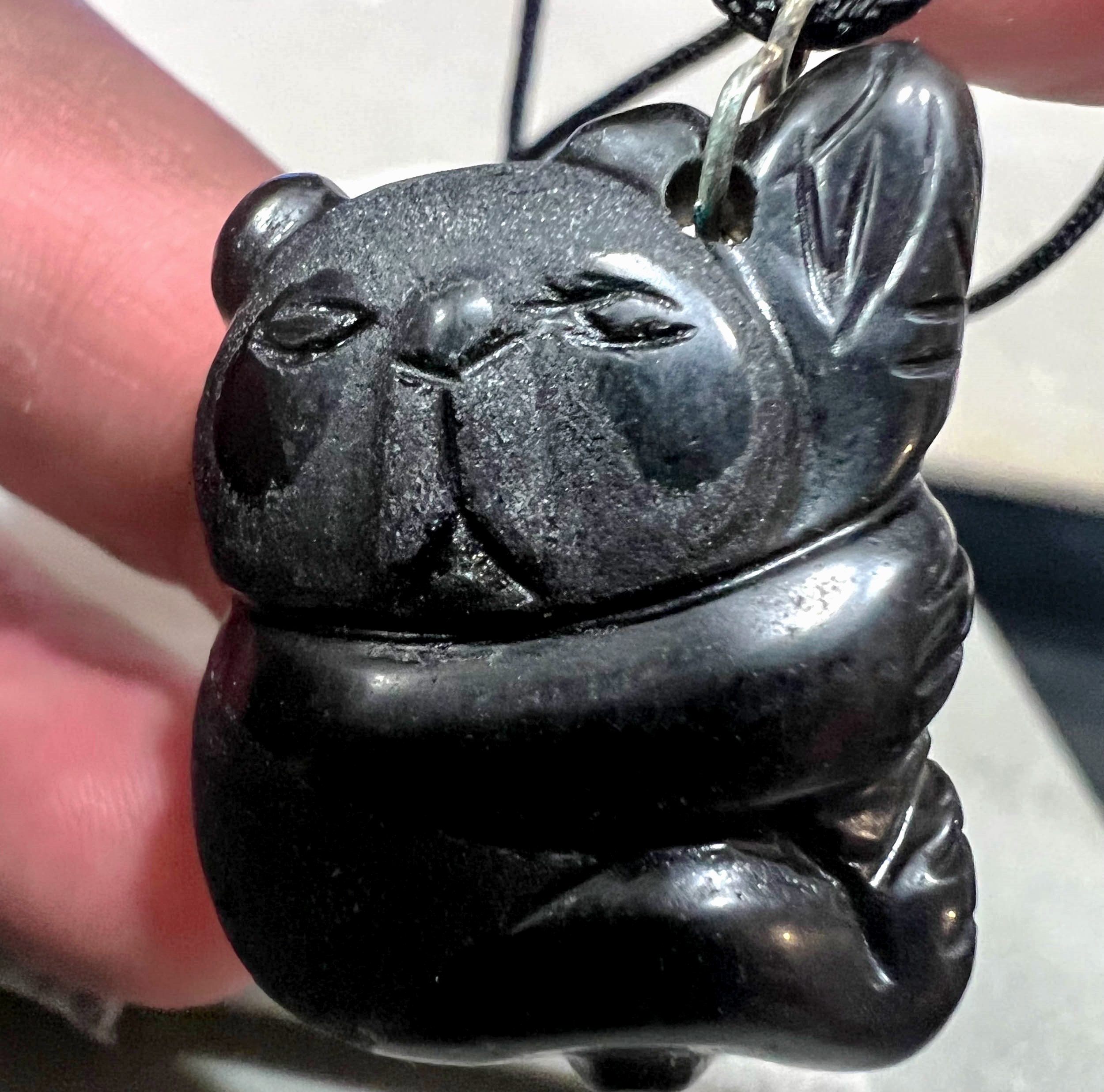 Black Obsidian Stone Panda Spirit Animal Totem Fetish Figurine - Etsy Black Obsidian Stone Panda Spirit Animal Totem Fetish Figurine - Etsy