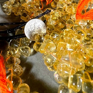 Natural Citrine 12mm 7mm Teardrop Merchants Prosperity Gemstone Rock Crystal Beads 14 Strand 6805 image 4