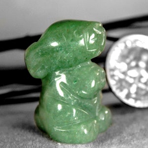 Aventurine Bunny Rabbit Stone Figurine 8752