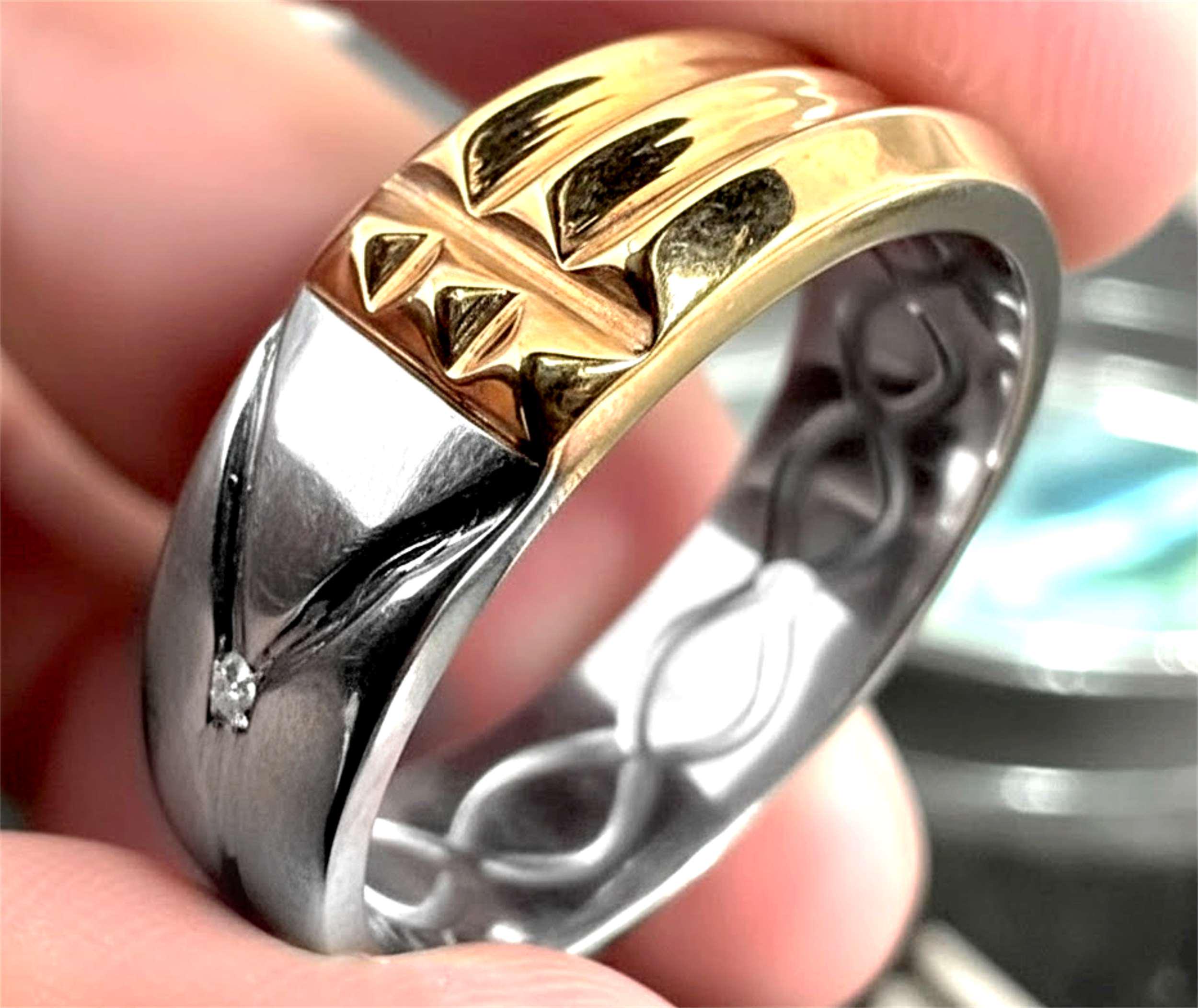 Bague Jonc Argent Massif 925 - Alliance Cartouche égyptienne - Taille 54