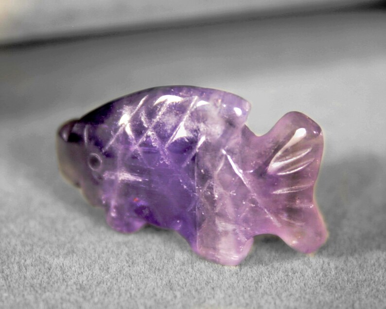 Amethyst Fish Spirit Animal Totem Fetish Stone Figurine 8672 - Etsy