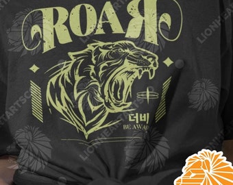Camiseta Kpop The Boyz Roar: Camiseta de concierto con gráfico de tigre