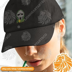 ALL CAPS Dad hat, MF Doom dad hat, Butter King Jewels, Madvillain, Madlib, Sofa King, Super Villain, Metal Face, Metal Fingers