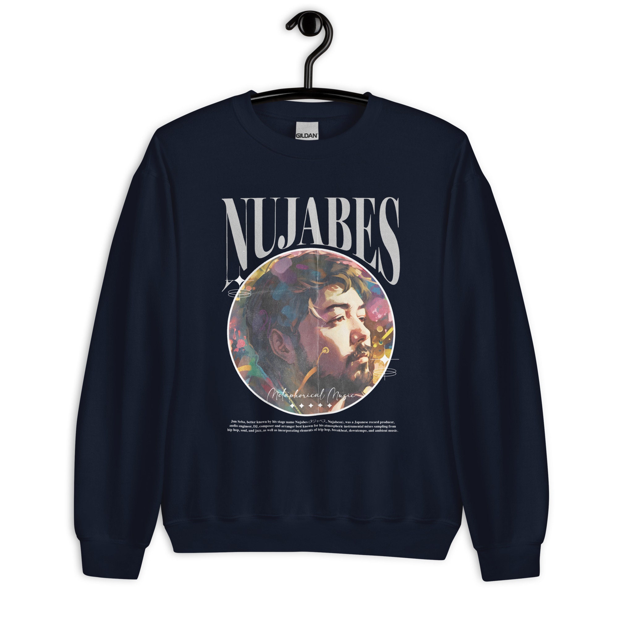 ミュージシャン nujabes PHORICAL MUSIC CREWNECK Nujabes Metaphorical Music Unisec Sweatshirt, Hip Hop, Lofi