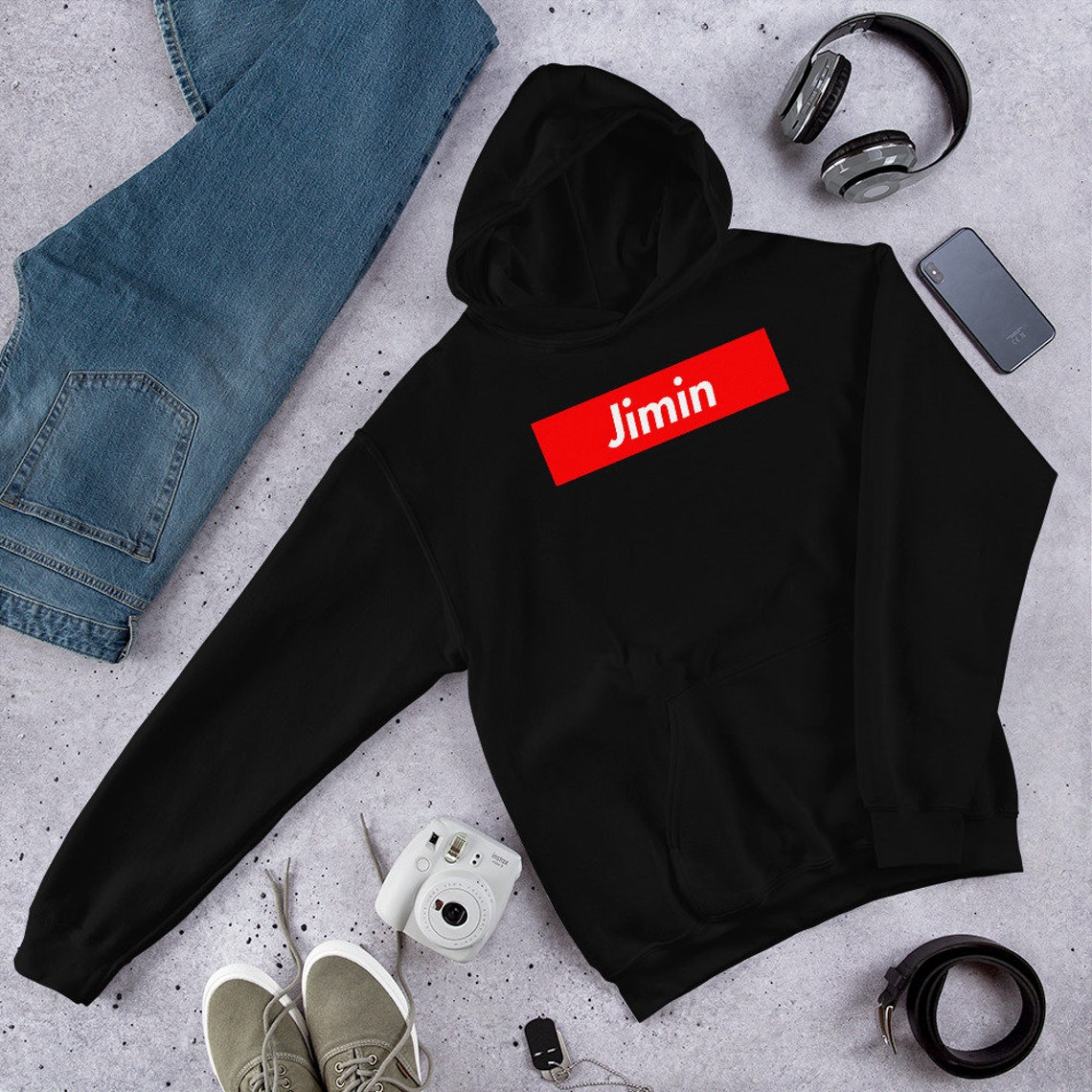BTS Jimin Hooded Sweatshirt Kpop Hoodie Fan Made BTS Hoodie Etsy