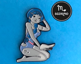 Épingle en émail du zodiaque Scorpion