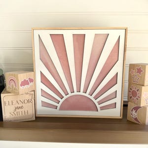 Boho Sun Wall Art, Minimalist Wall Art, Wood Wall Art, Sun Decor, Above Bed Decor, Boho Wall Art, Sunshine Wall Art, Beach Decor, Sunrise