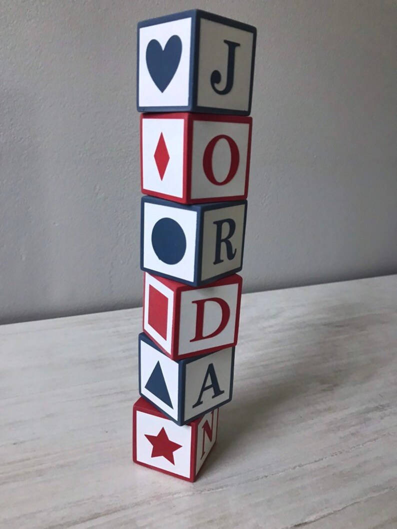 etsy baby name blocks