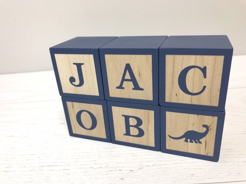 personalized baby blocks set