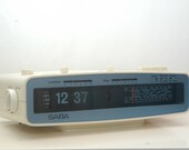 SABA AUTOMATIK H Radio Alarm Clock Radio Flip Clock Vintage Radio in White