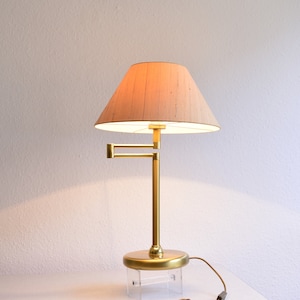 High quality brass table lamp by SÖLKEN / Mid Century / 70s.