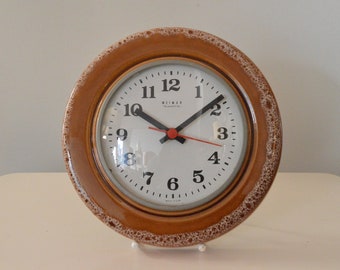 Wonderful Junghans ATO MAT Kitchen Clock in fantastic yellow 70s