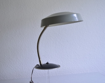 60s / Table Lamp /grey table lamp / Industrial Lamp / desk Lamp / bedside Lamp / Mid century Lamp / Bauhaus Lamp