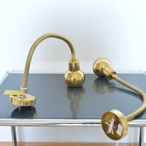 Golden Space Age ball light / wall lamp in gold / midcentury design / wall spotlight brass