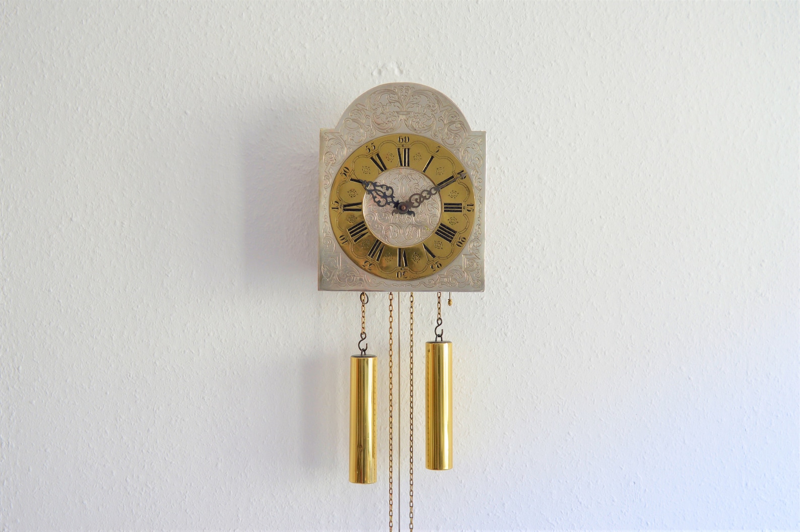 ERWIN SATTLER München / Silver Plated Pendulum Clock / Switchable