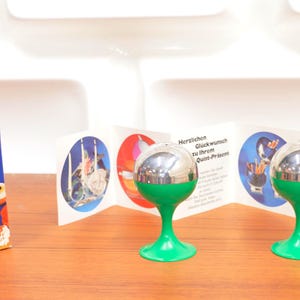 QUIST / NOS / Saliera e pepiera / Design vintage Panton Era / Design Space Age / Mai usato con imballaggio / NOS / Verde freddo