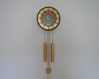 ATLANTA / pendulum clock / wall clock / clock with gong / sunburst / midcentury design