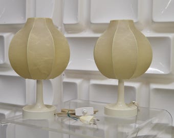 Set of two COCOON Table Lamp / Goldkant / Design Alfred Wauer / 60s / Bedside lamps