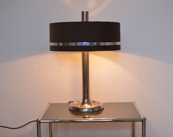 Large table lamp by HILLEBRAND / Design Otto Klose / Chrome-plated brass / 1960s