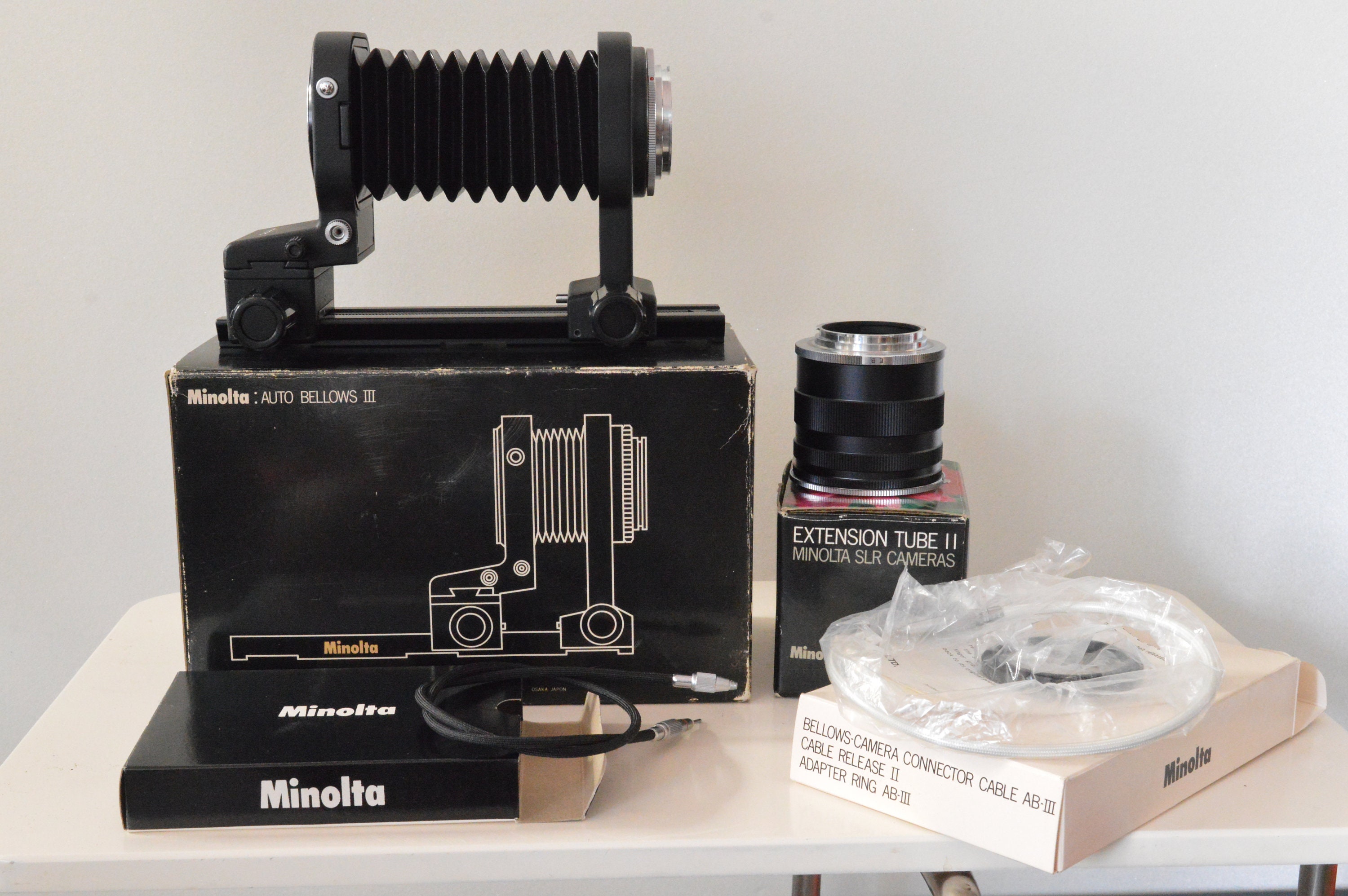 MINOLTA Auto Bellows III Incl. Cable Release2 Extension Tube2 in
