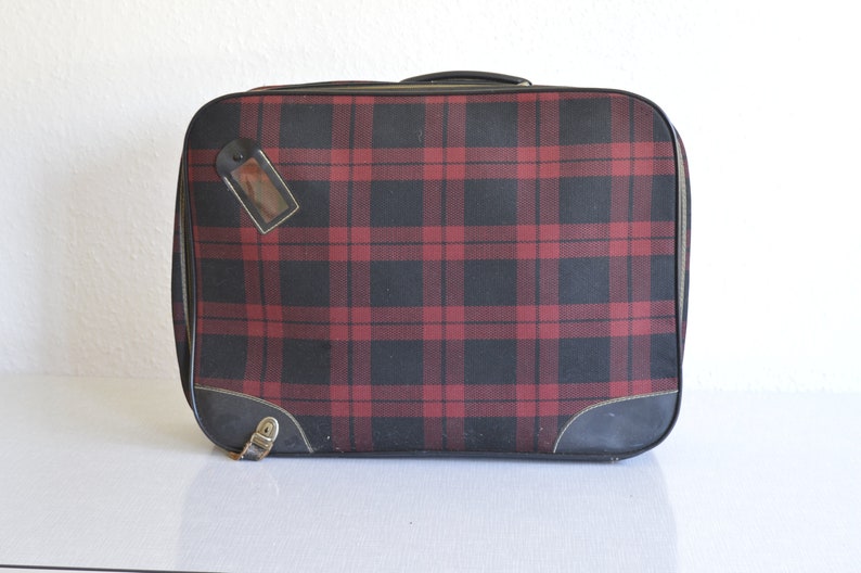 お買い得モデル Vintage small Bag 80%OFF RED Suitcase Luggage Hand