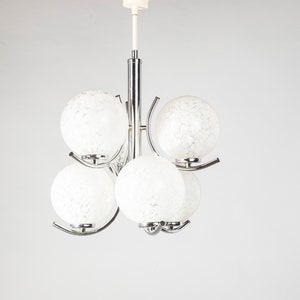 Richard Essig Sputnik Ceiling lamp Atom Mid Century Space Age chandelier ceiling lamp made of chrome and glass