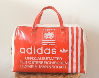 Vintage Adidas Peter Black Sport Bag Skiteam Austria super RAR Original Olympia Team Stuff- Strictly Limited Edition - Ww  free shipping !!!