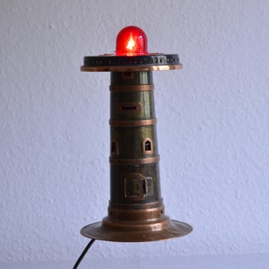 Lighthouse table lamp decorative lamp window light handmade from brass
