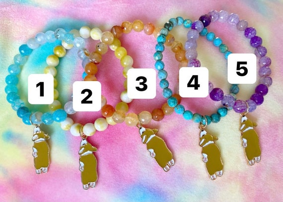 Corgi TriColor Agate Beaded Bracelets