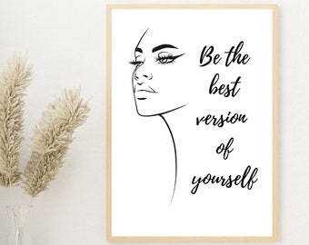 Positive Motivational Print. Female Empowerment Wall Art Quote. Positive Affirmation. Print with Quote. Self Love Print. Sentence Print.