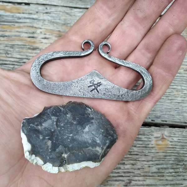 Traditional viking era style firesteel. Bushcraft flint and steel.