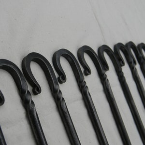 10 forged medieval tent spikes, pegs