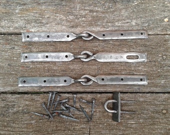 Medieval viking era chest hinges hasp and staple.