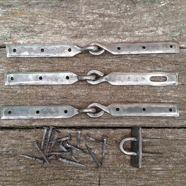 Medieval viking era chest hinges hasp and staple.