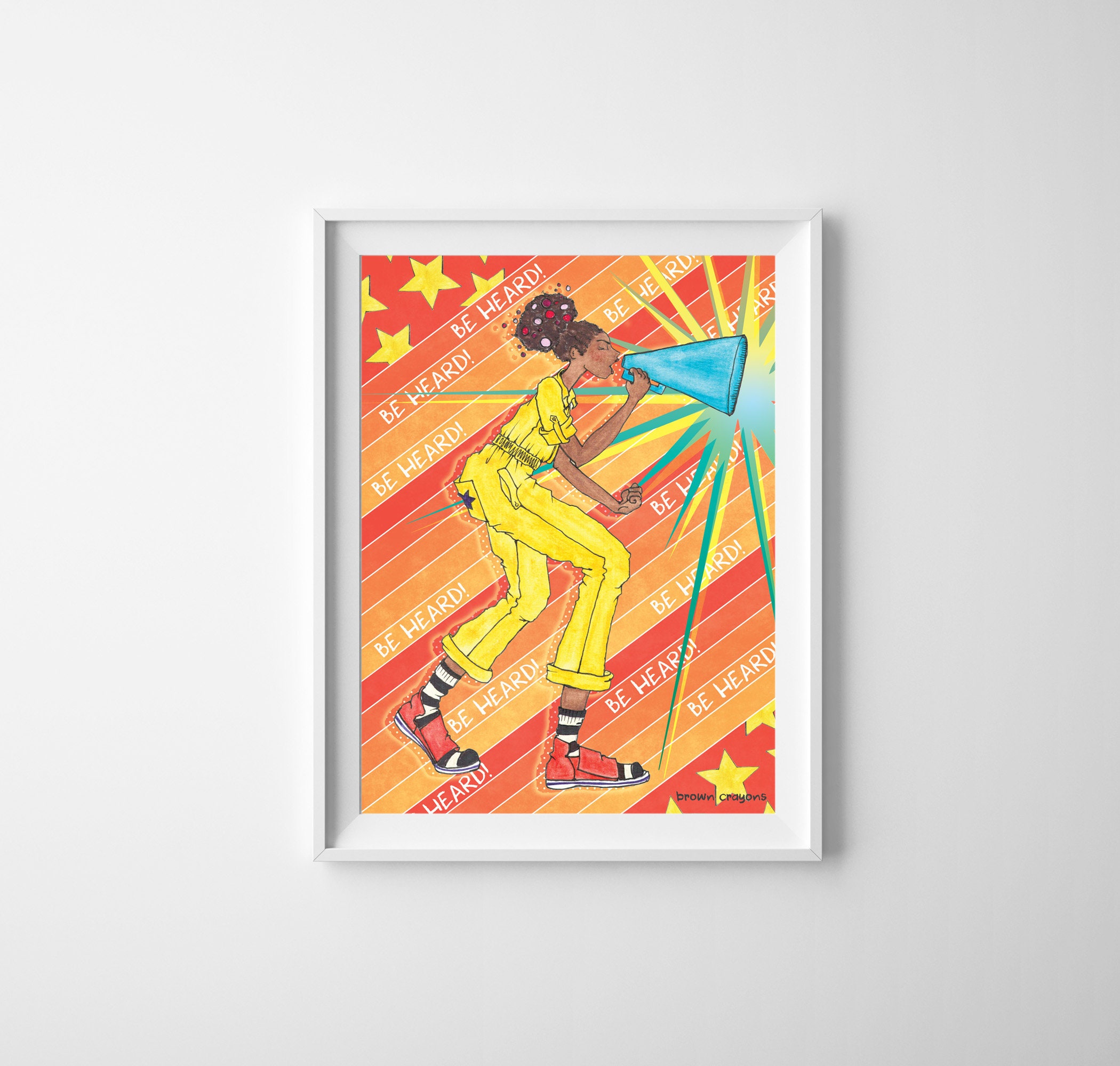 Soyez Entendu Art Print | Fille Power Manifestation Décor Mural Pour Girl's Room Pépinière Dortoir R