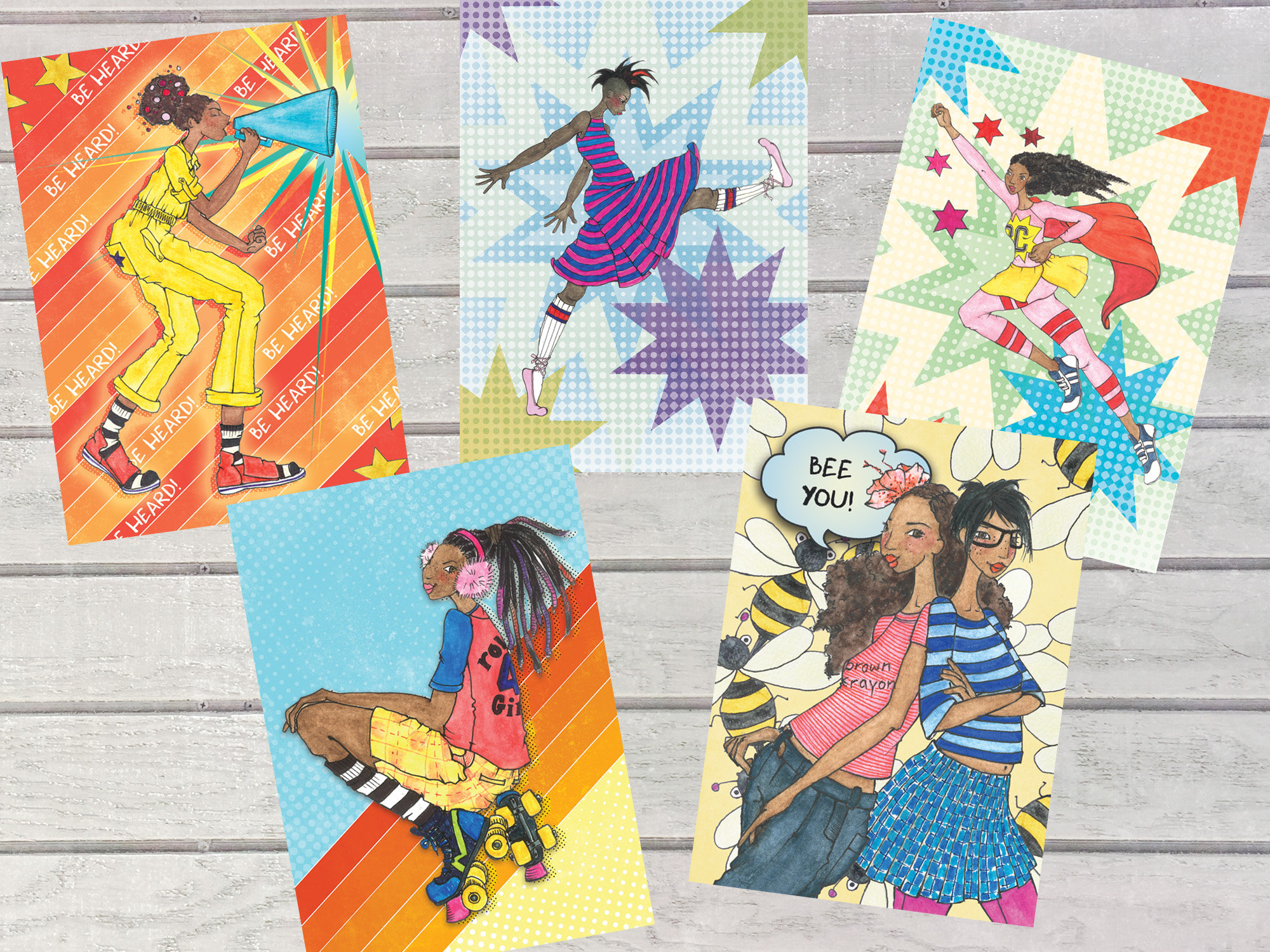 Girl Stickers / Sticker Variety Pack / Brown Girl Stickers / Etsy UK