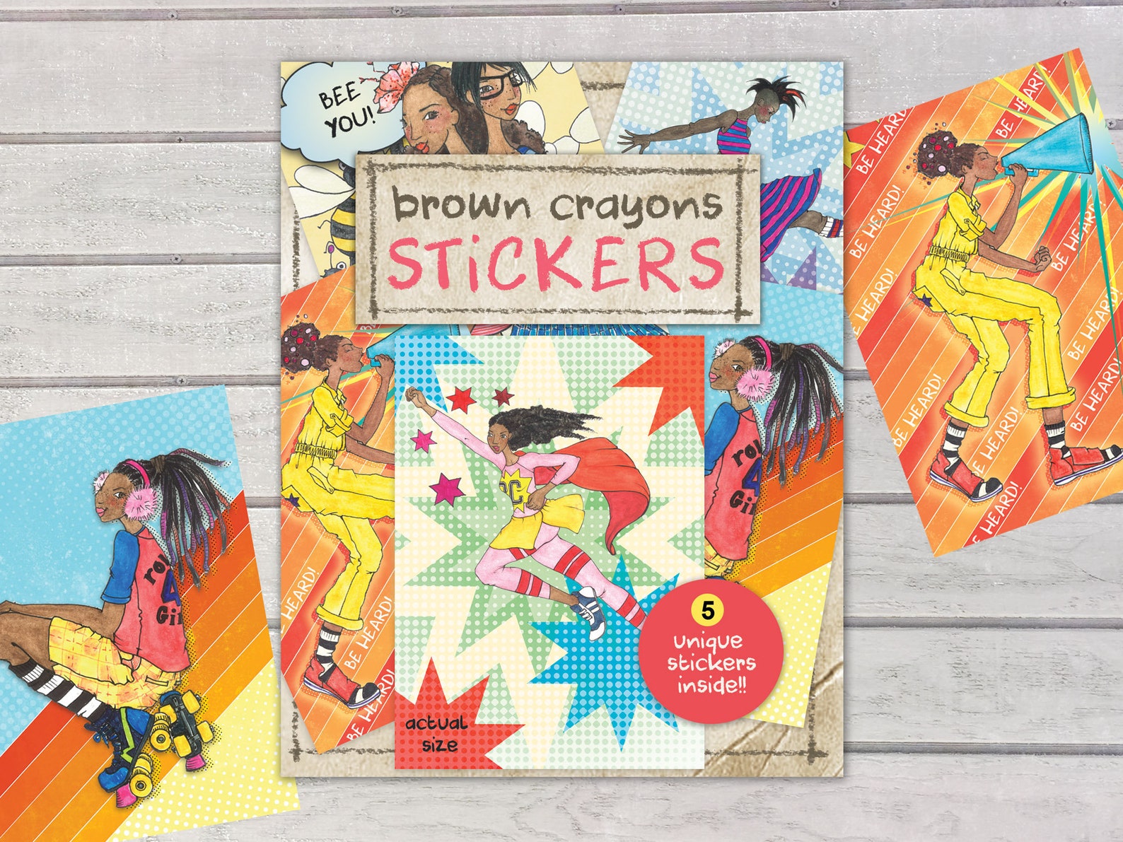 Girl Stickers / Sticker Variety Pack / Brown Girl Stickers / Etsy UK
