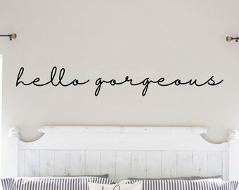 Hola, hermosa calcomanía para la decoración del dormitorio principal, la guardería de niñas, la oficina en casa o el baño.