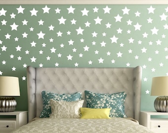 Vinilos decorativos de estrellas para pared, decoración de dormitorio, decoración de guardería, vinilos adhesivos de estrellas doradas, vinilos decorativos con diseño de estrellas, decoración de oficina y hogar, regalo para baby shower