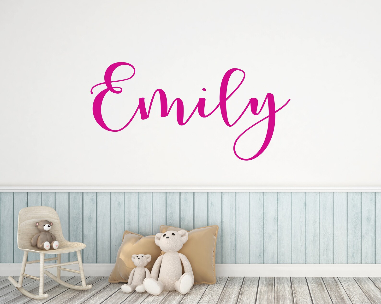 Baby Name Wall Decal Nursery Wall Decal Girl Nursery Decor Etsy