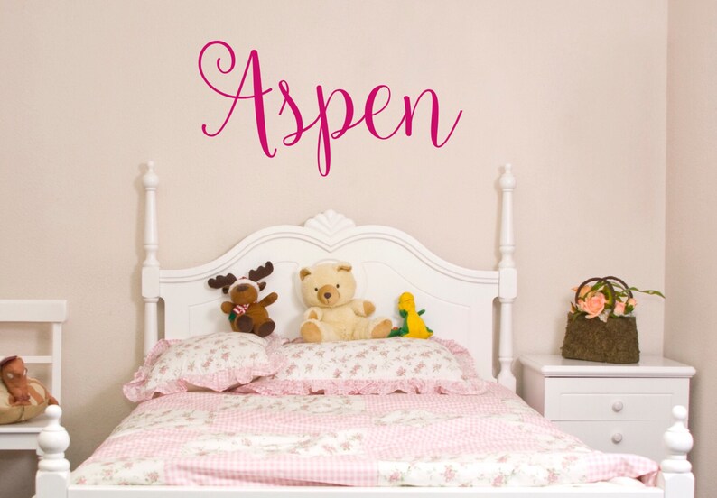 Personalized Nursery Decal Name Wall Decal Girls Name Decal Etsy