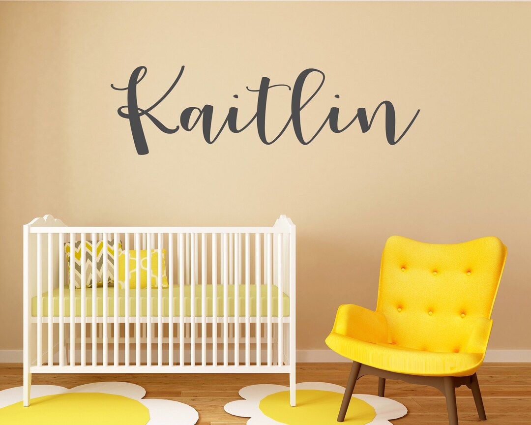 Baby Name Wall Decal, Nursery Wall Decal, Girl Nursery Decor, Baby Name