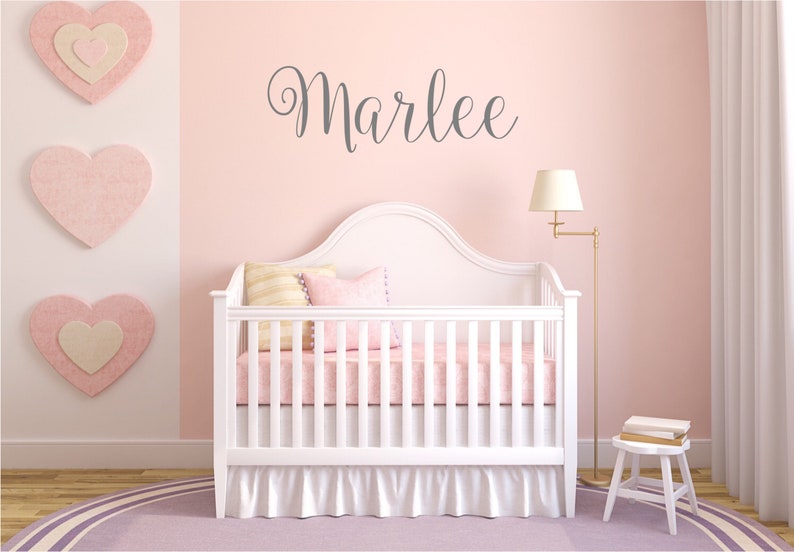 Personalized Nursery Decal Name Wall Decal Girls Name Decal Etsy