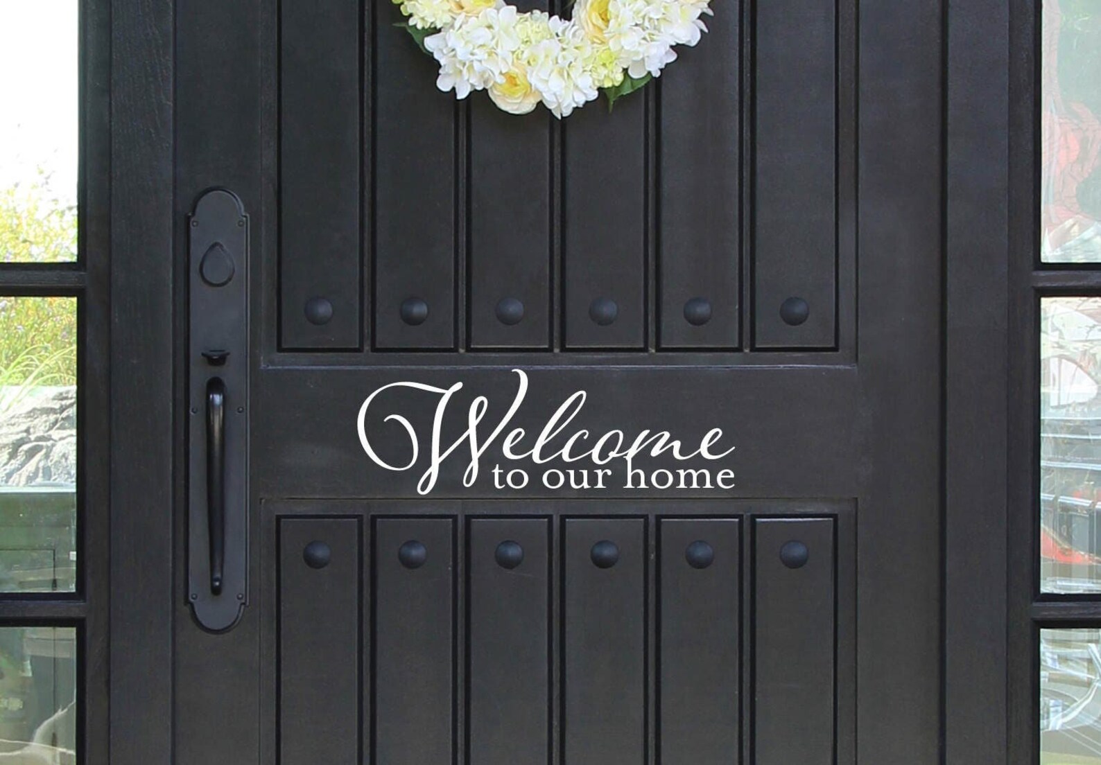 Welcome Decal Front Door Entryway Decor Porch Decor Decal - Etsy