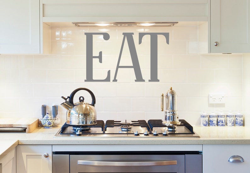 Eat Letters Dining Room Eat Wall Sign Rustic Home Decor Housewarming Gift Eat Wall Decal Modern Farmhouse Style Kitchen Wall Decal