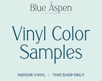 Muestras de colores de vinilo para interiores: elija hasta 6 colores