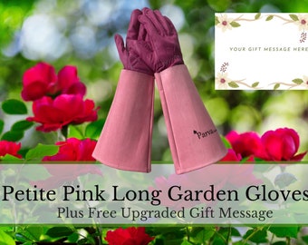 Petite Gardening Gloves,  Extra Small Gardening Gloves for Women. Long Gardening Gloves for Short Stature