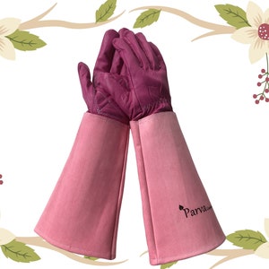 Pink Gardening Gloves, Long Cuff Ladies Garden Gloves, Gifts for Mom, Gift for Wife, Sister, Unique Garden Gifts, Pink gardening tool