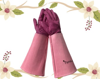 Pink Gardening Gloves, Long Cuff Ladies Garden Gloves, Gifts for Mom, Gift for Wife, Sister, Unique Garden Gifts, Pink gardening tool